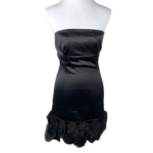 Plastic Island Strapless Mini Dress Black Medium